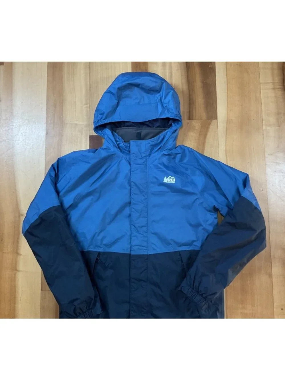 REI CO OP Kids Rain Hooded Jacket Large 14 16 Outdoors Hiking